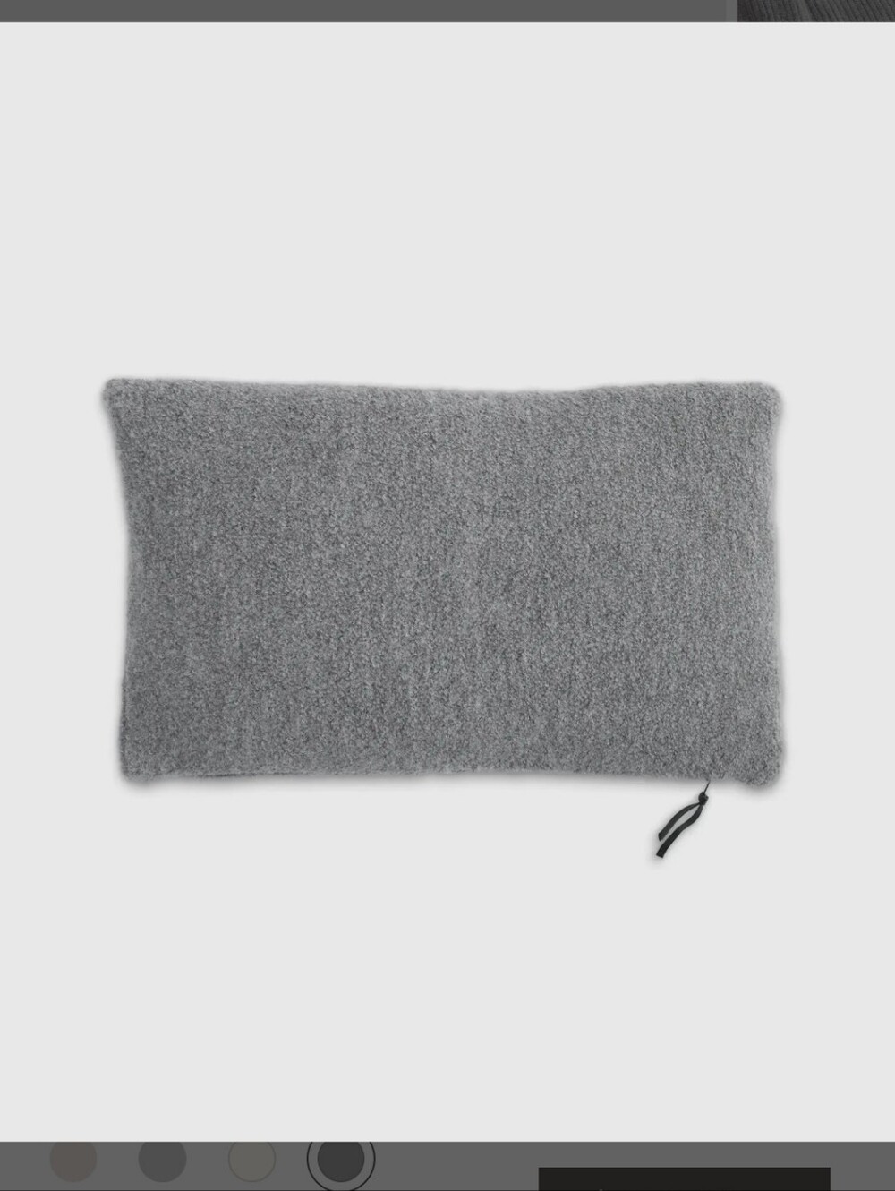 Quince Alpaca Boucle 12"x20" Heather Gray 1 Pillow Cover